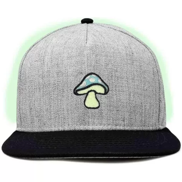 DALIX Mushroom Embroidered Glow in The Dark Hat Snapback Hat Baseball Cap Men