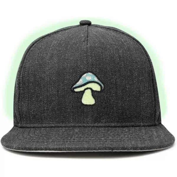 DALIX Mushroom Embroidered Glow in The Dark Hat Snapback Hat Baseball Cap Men