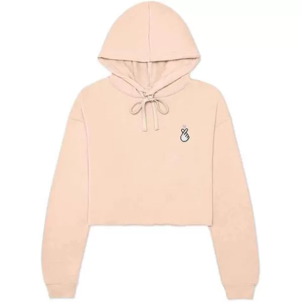 DALIX Snap Heart Embroidered Hoodie Fleece Sweatshirt Pullover Womens