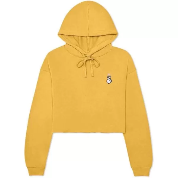 DALIX Snap Heart Embroidered Hoodie Fleece Sweatshirt Pullover Womens
