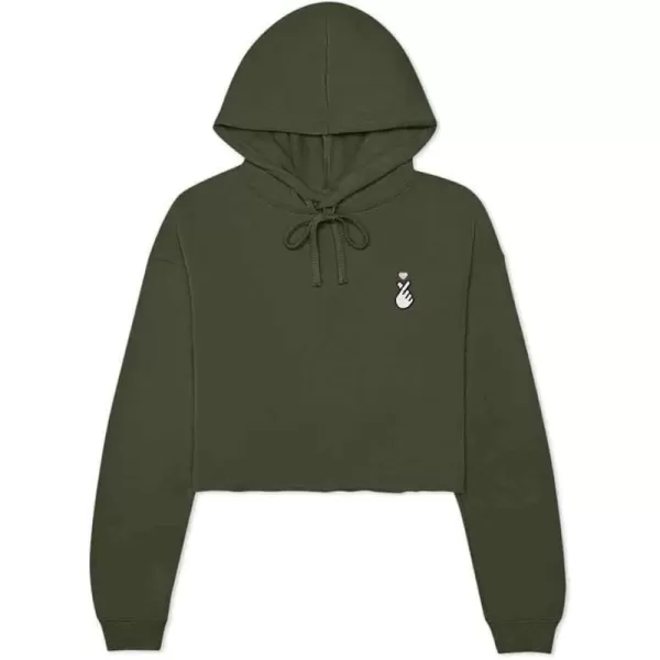 DALIX Snap Heart Embroidered Hoodie Fleece Sweatshirt Pullover Womens