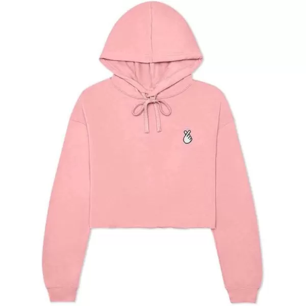 DALIX Snap Heart Embroidered Hoodie Fleece Sweatshirt Pullover Womens