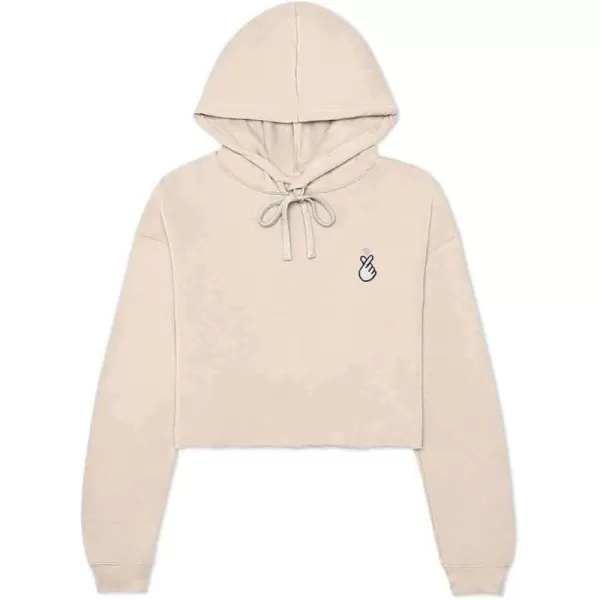 DALIX Snap Heart Embroidered Hoodie Fleece Sweatshirt Pullover Womens