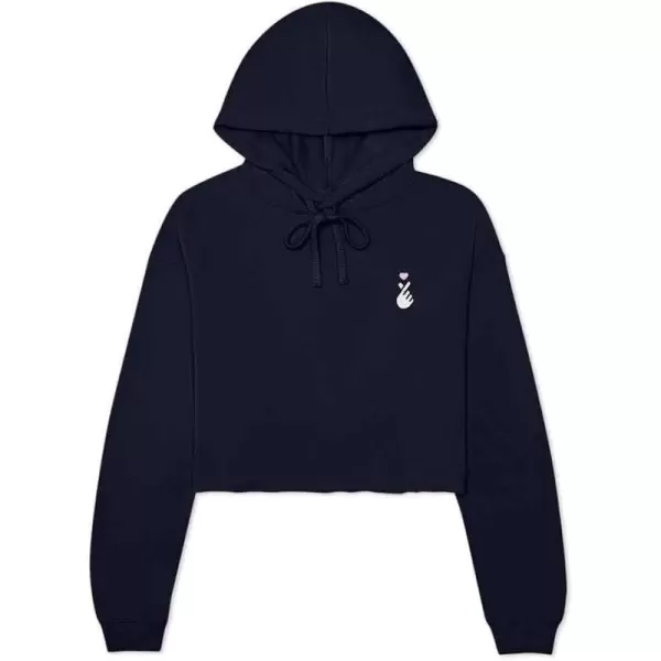 DALIX Snap Heart Embroidered Hoodie Fleece Sweatshirt Pullover Womens