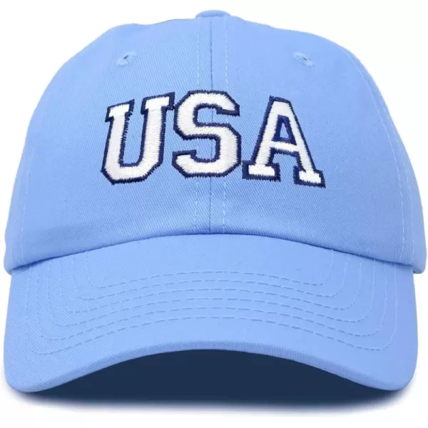 DALIX USA Baseball Cap Flag Hat Team US America Navy Red White Blue Gray Khaki Black