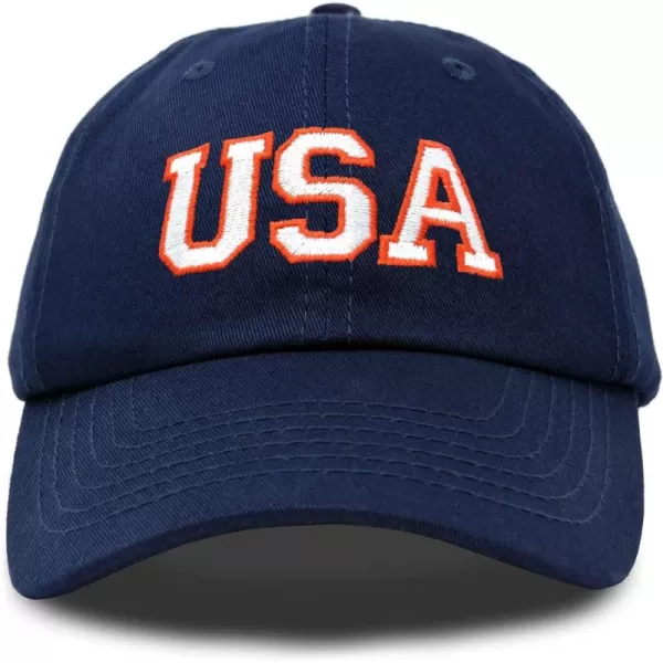 DALIX USA Baseball Cap Flag Hat Team US America Navy Red White Blue Gray Khaki Black