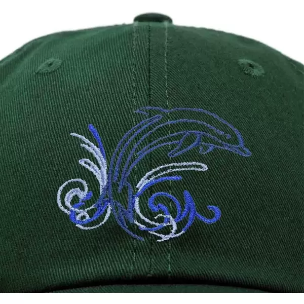 DALIX Bottlenose Dolphin Embroidered Dad Cap Cotton Baseball Cap Women
