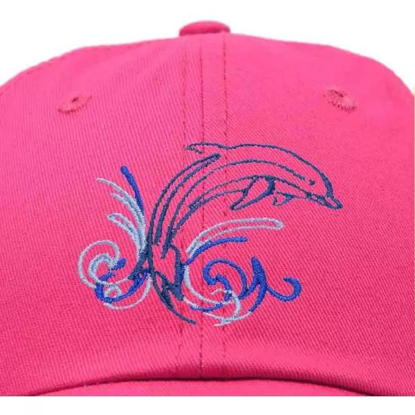 DALIX Bottlenose Dolphin Embroidered Dad Cap Cotton Baseball Cap Women