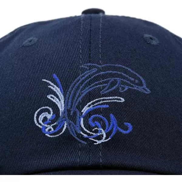 DALIX Bottlenose Dolphin Embroidered Dad Cap Cotton Baseball Cap Women