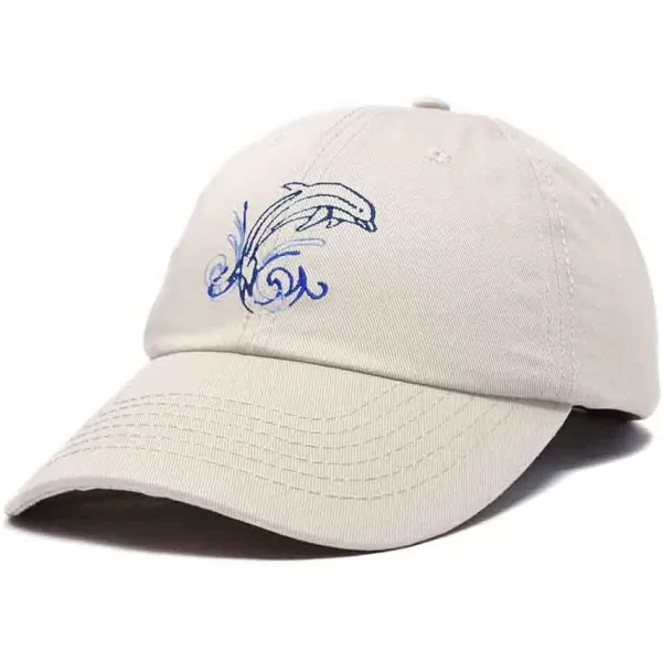 DALIX Bottlenose Dolphin Embroidered Dad Cap Cotton Baseball Cap Women