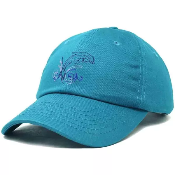 DALIX Bottlenose Dolphin Embroidered Dad Cap Cotton Baseball Cap Women