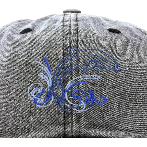 DALIX Bottlenose Dolphin Embroidered Dad Cap Cotton Baseball Cap Women