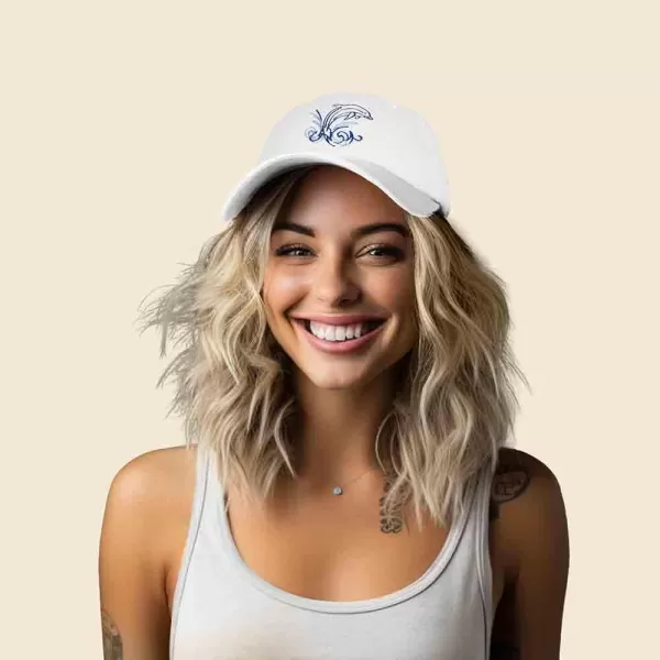 DALIX Bottlenose Dolphin Embroidered Dad Cap Cotton Baseball Cap Women