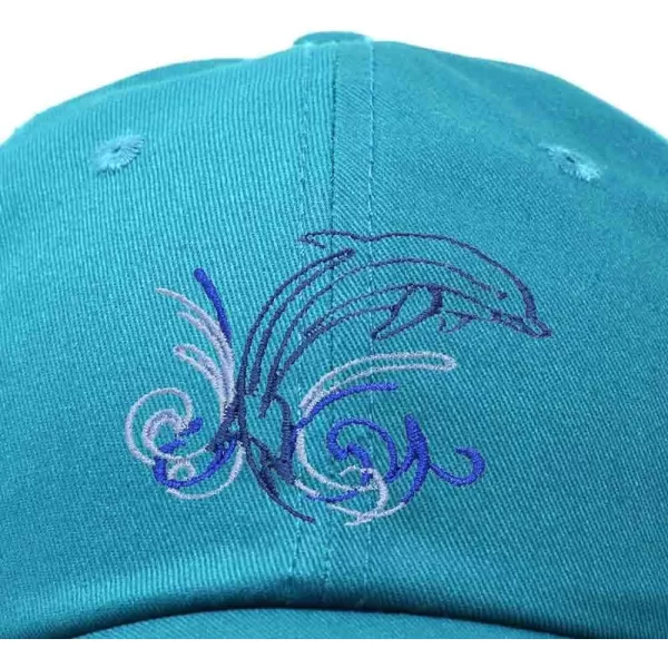 DALIX Bottlenose Dolphin Embroidered Dad Cap Cotton Baseball Cap Women