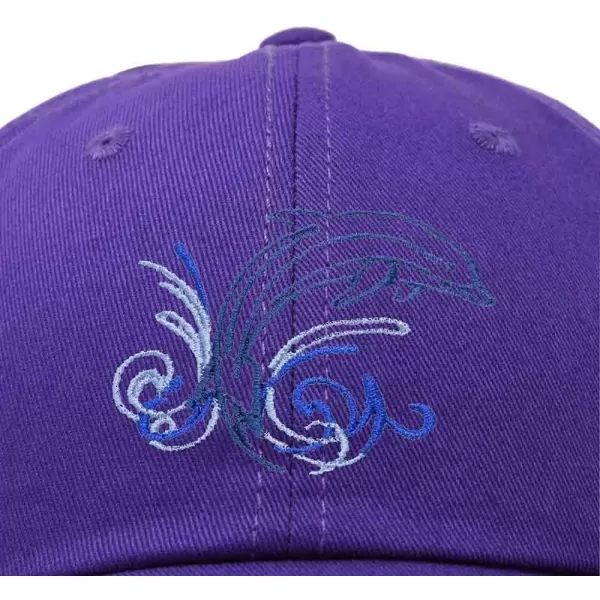 DALIX Bottlenose Dolphin Embroidered Dad Cap Cotton Baseball Cap Women