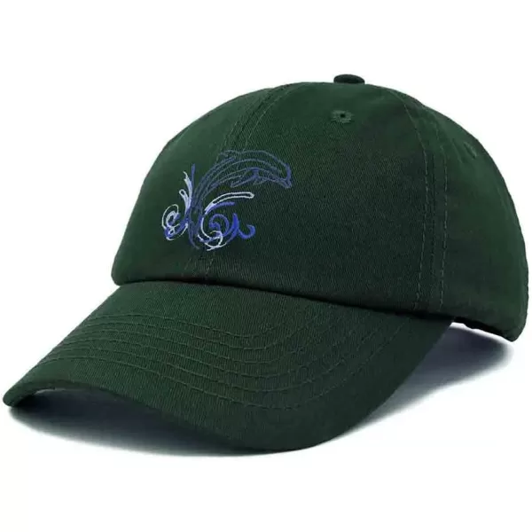DALIX Bottlenose Dolphin Embroidered Dad Cap Cotton Baseball Cap Women