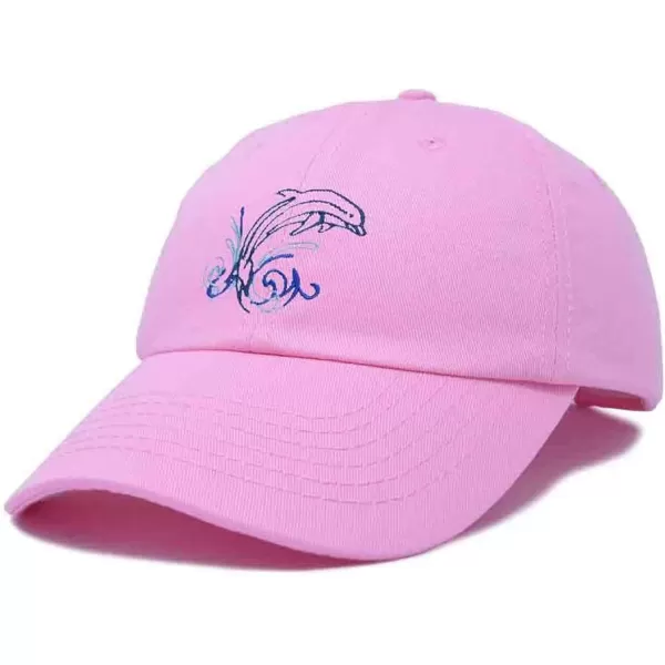 DALIX Bottlenose Dolphin Embroidered Dad Cap Cotton Baseball Cap Women