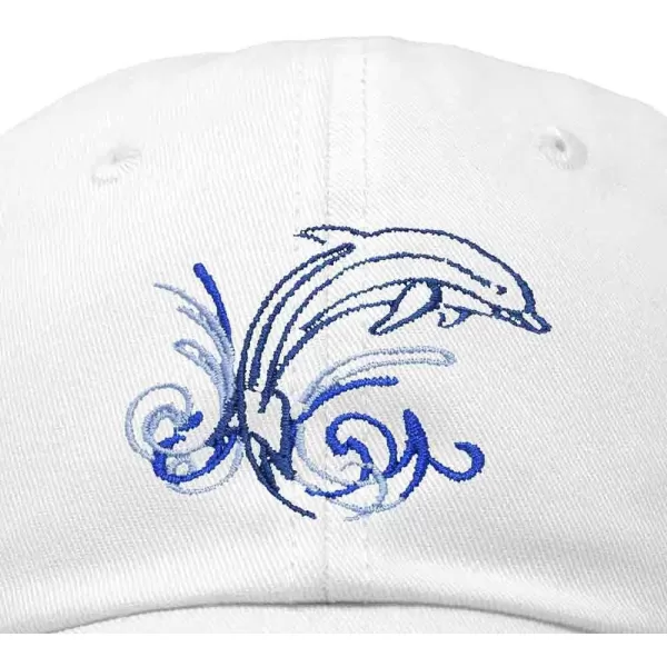 DALIX Bottlenose Dolphin Embroidered Dad Cap Cotton Baseball Cap Women