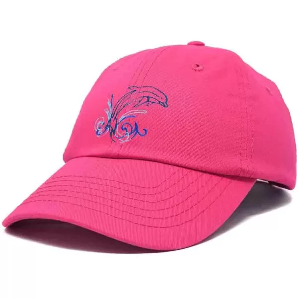 DALIX Bottlenose Dolphin Embroidered Dad Cap Cotton Baseball Cap Women