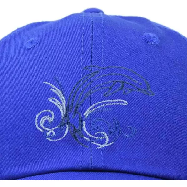 DALIX Bottlenose Dolphin Embroidered Dad Cap Cotton Baseball Cap Women