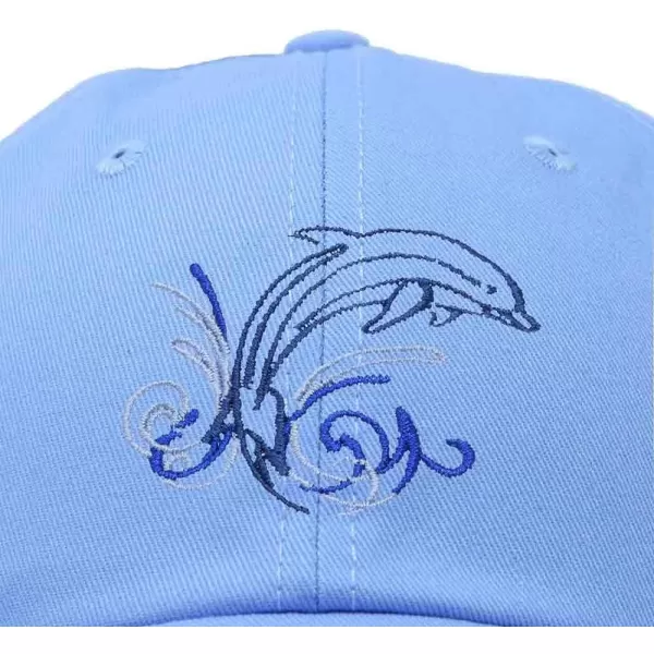 DALIX Bottlenose Dolphin Embroidered Dad Cap Cotton Baseball Cap Women