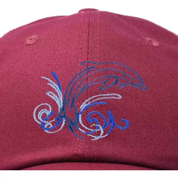 DALIX Bottlenose Dolphin Embroidered Dad Cap Cotton Baseball Cap Women
