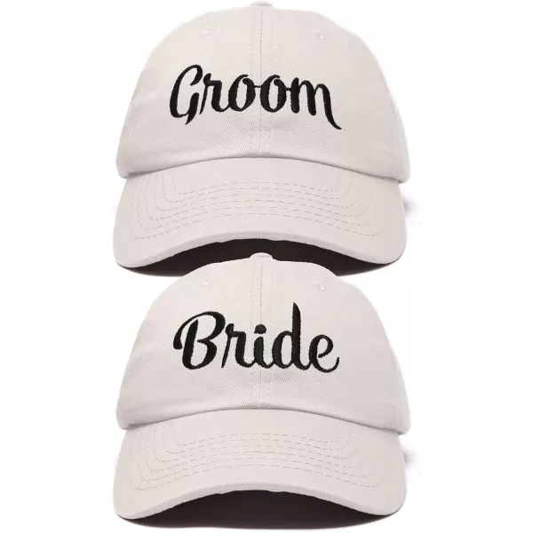 DALIX Bride Groom Dad Hats Baseball Caps Newlywed Wedding Party Gift