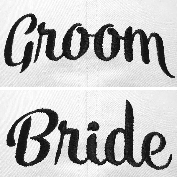 DALIX Bride Groom Dad Hats Baseball Caps Newlywed Wedding Party Gift