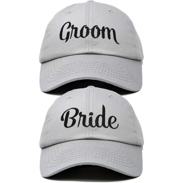 DALIX Bride Groom Dad Hats Baseball Caps Newlywed Wedding Party Gift