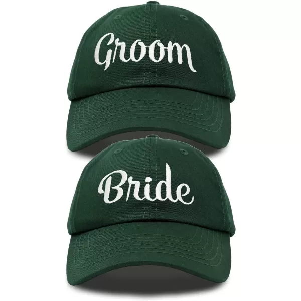 DALIX Bride Groom Dad Hats Baseball Caps Newlywed Wedding Party Gift