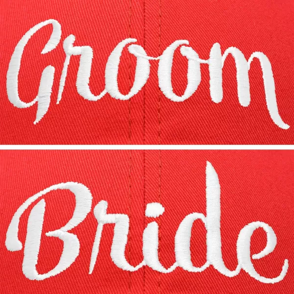 DALIX Bride Groom Dad Hats Baseball Caps Newlywed Wedding Party Gift