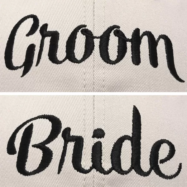DALIX Bride Groom Dad Hats Baseball Caps Newlywed Wedding Party Gift