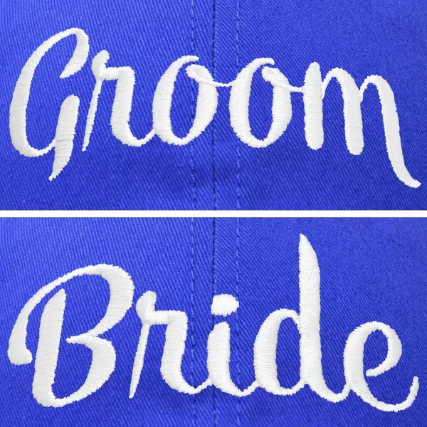 DALIX Bride Groom Dad Hats Baseball Caps Newlywed Wedding Party Gift