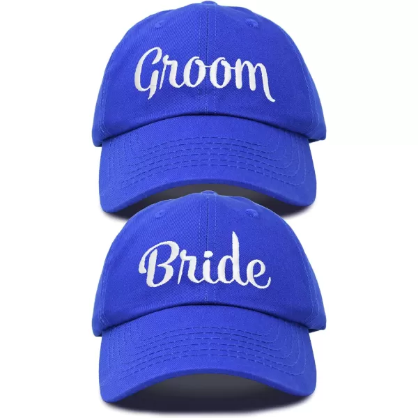 DALIX Bride Groom Dad Hats Baseball Caps Newlywed Wedding Party Gift