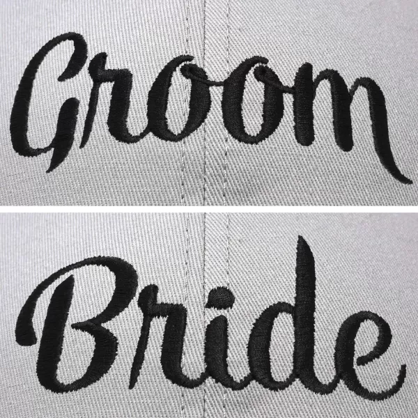 DALIX Bride Groom Dad Hats Baseball Caps Newlywed Wedding Party Gift