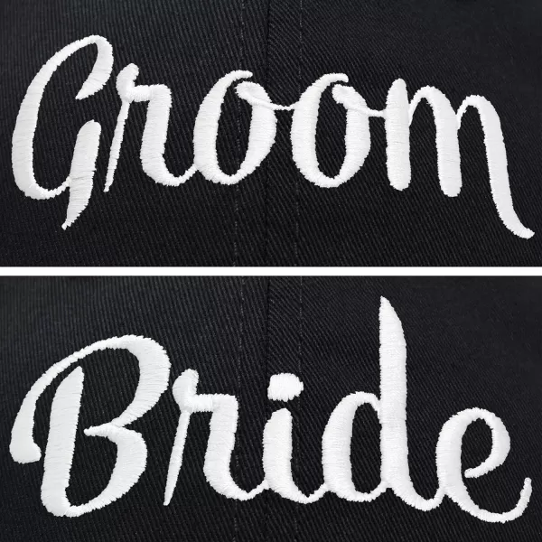 DALIX Bride Groom Dad Hats Baseball Caps Newlywed Wedding Party Gift