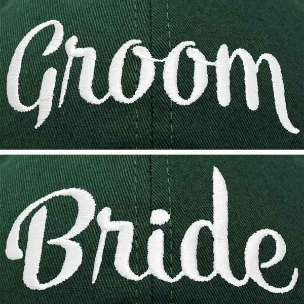 DALIX Bride Groom Dad Hats Baseball Caps Newlywed Wedding Party Gift