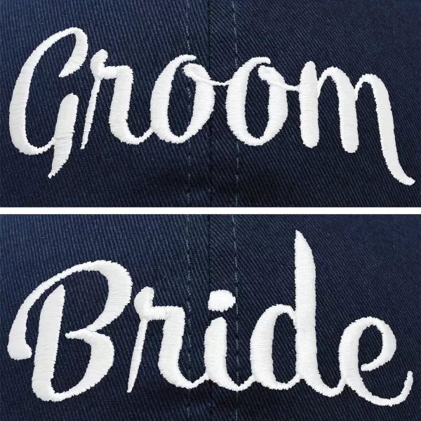 DALIX Bride Groom Dad Hats Baseball Caps Newlywed Wedding Party Gift