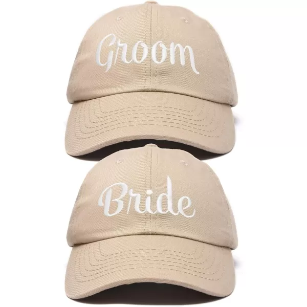 DALIX Bride Groom Dad Hats Baseball Caps Newlywed Wedding Party Gift