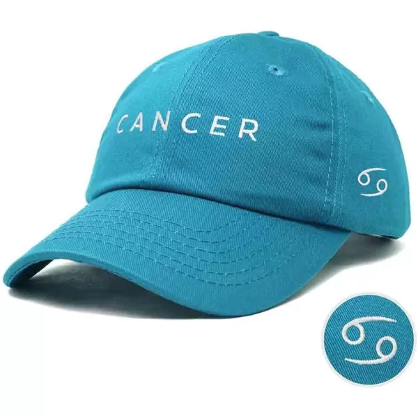DALIX Cancer Dad Hat Embroidered Zodiac Astrology Cotton Baseball Cap