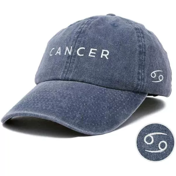 DALIX Cancer Dad Hat Embroidered Zodiac Astrology Cotton Baseball Cap