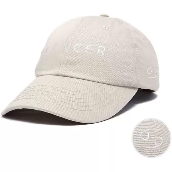 DALIX Cancer Dad Hat Embroidered Zodiac Astrology Cotton Baseball Cap