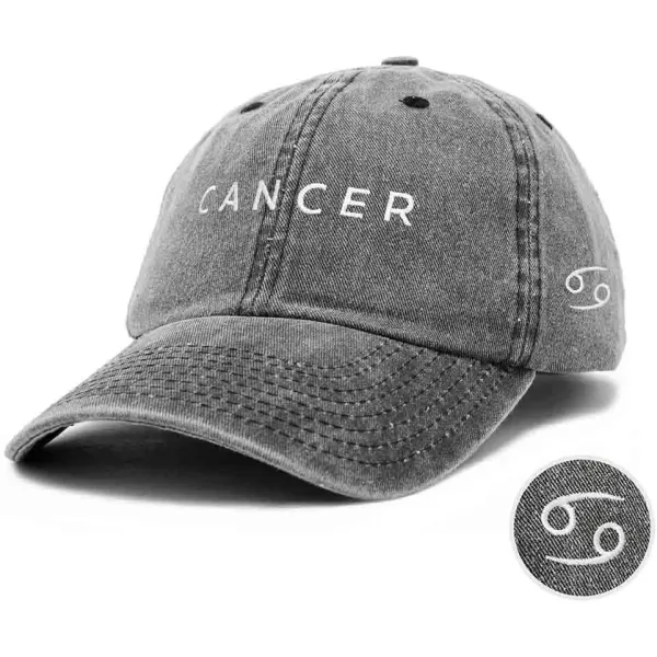 DALIX Cancer Dad Hat Embroidered Zodiac Astrology Cotton Baseball Cap