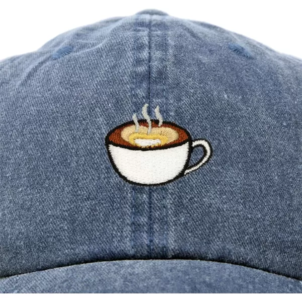 DALIX Cappuccino Hat Coffee Cup Womens Baseball Cap Washed