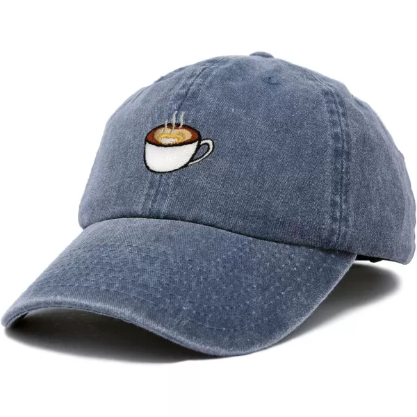 DALIX Cappuccino Hat Coffee Cup Womens Baseball Cap Washed