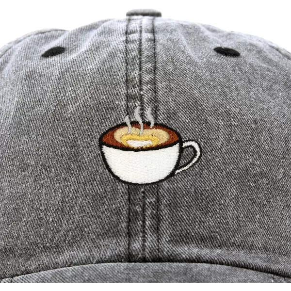 DALIX Cappuccino Hat Coffee Cup Womens Baseball Cap Washed