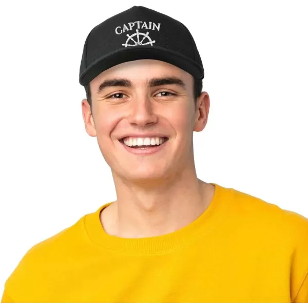 DALIX Captain Snapback Flat Bill Baseball Hat Embroidered Cap Mens