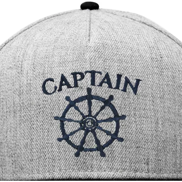DALIX Captain Snapback Flat Bill Baseball Hat Embroidered Cap Mens