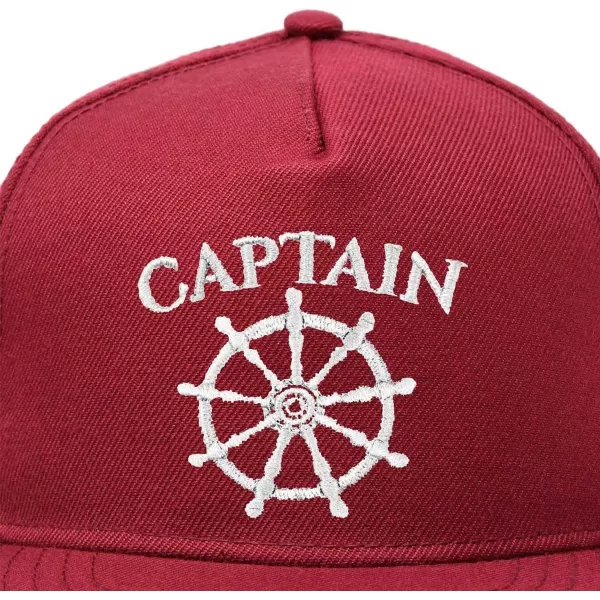 DALIX Captain Snapback Flat Bill Baseball Hat Embroidered Cap Mens