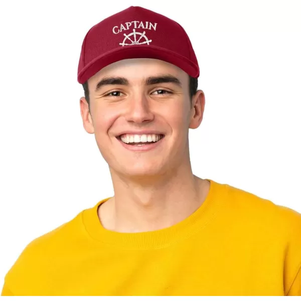 DALIX Captain Snapback Flat Bill Baseball Hat Embroidered Cap Mens